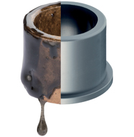 Plastic bushings replace bronze bearings