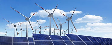 Duurzame energie zoals zon- en windenergie