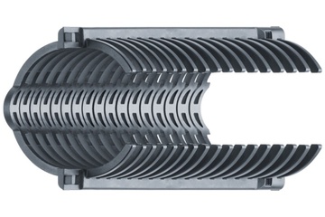 e-rib set | Versterkt beschermslangen in CNC-freesmachines | Nominale breedte: 36 mm