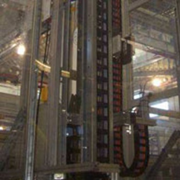 Kabelrups in een storage en retrieval unit (AS/RS)