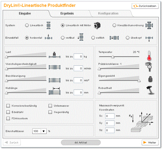 Lineaire module configurator