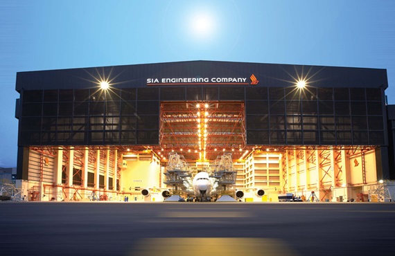 Airbus im Flugzeughangar