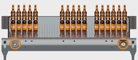 Förderband-Lagerung