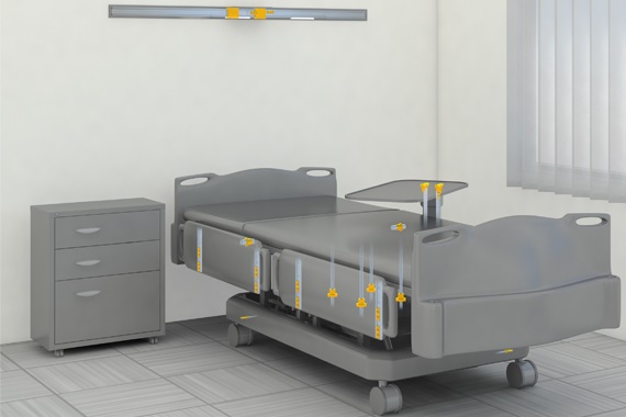 Lit médicalisé et d'hôpital