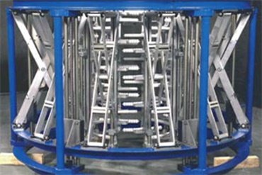 Panier de calibrage d'une installation d'extrusion-soufflage.