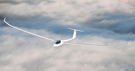 Segelflugzeug in der Luft