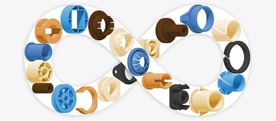 Diverse componenten gemaakt van iglidur high-performance polymeren