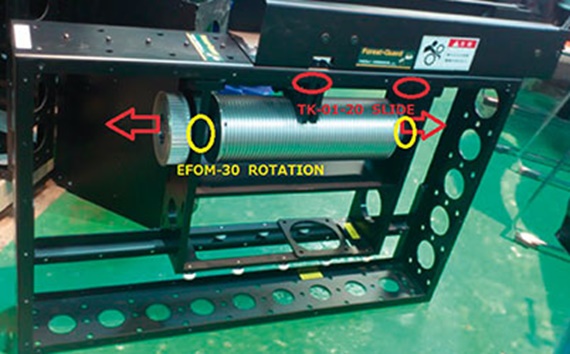 Hefinrichting voor podiumdoek