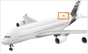 Flugzeug mit Antenne