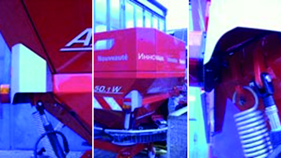 Grenzstreueinrichtung in Düngerstreuer