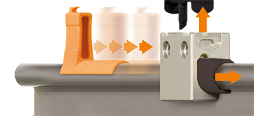 Patin pour échange facile du film lisse