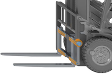 iglidur® stafmateriaal bij vorkheftruck lepels