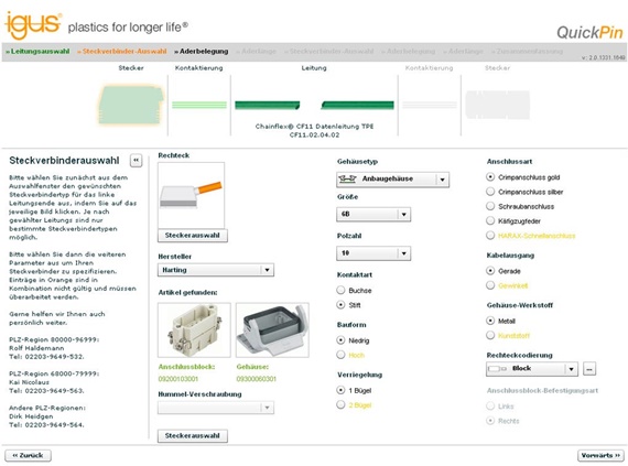 QuickPin 2.0 stekker-kabelconfigurator