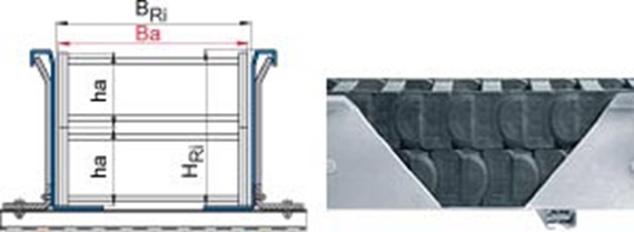 cable carrier Guide troughs 