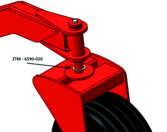 Pflanzmaschine Lagerung Rad mit Anlaufscheibe