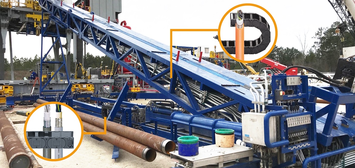 Passerelle avec produits igus