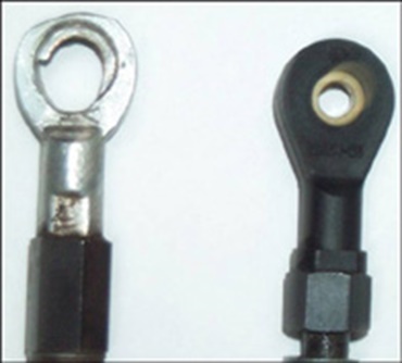 Steel and plastic rod end bearing test